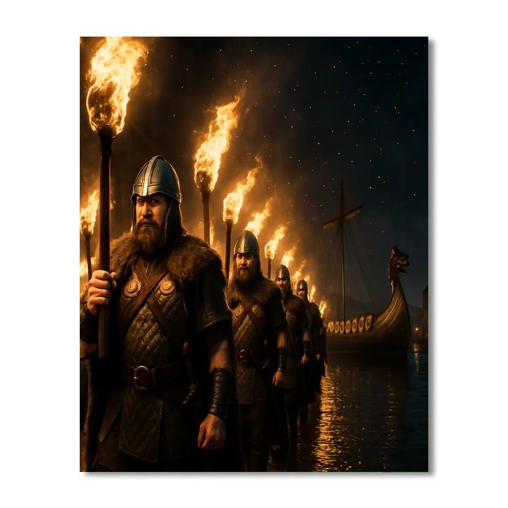 Up Helly Aa Fire Festival In Shetland paint by numbers