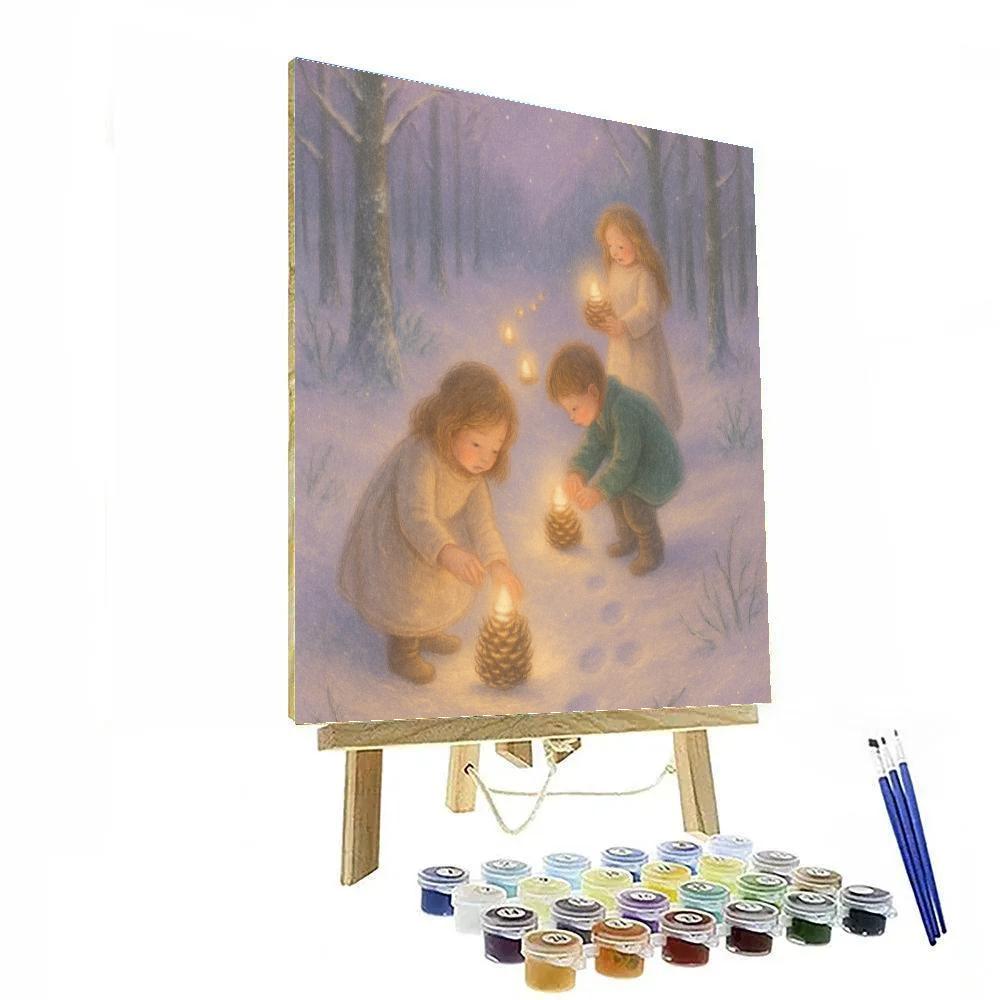 Pinecone Lantern Trail Paint by numbers kits