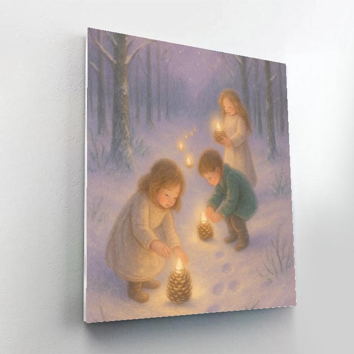 Pinecone Lantern Trail Paint by numbers kits