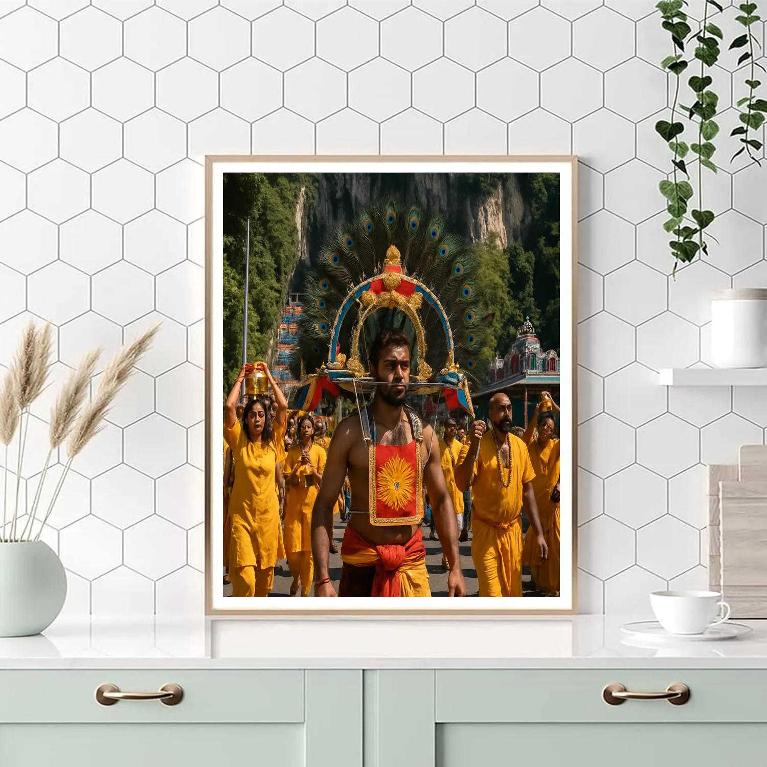 Thaipusam Kavadi Procession In Kuala Lumpur painting number kit