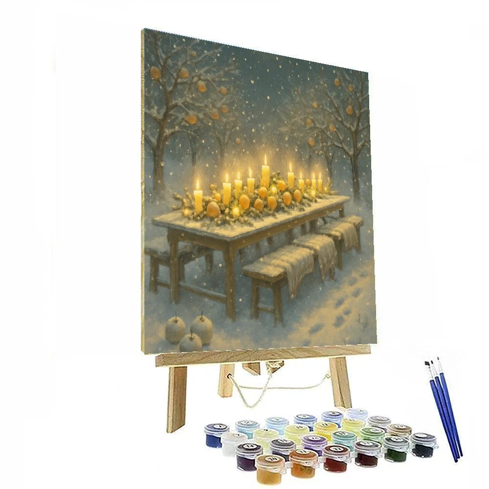 Starlit Orchard Feast painting number kit