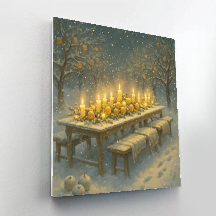 Starlit Orchard Feast painting number kit