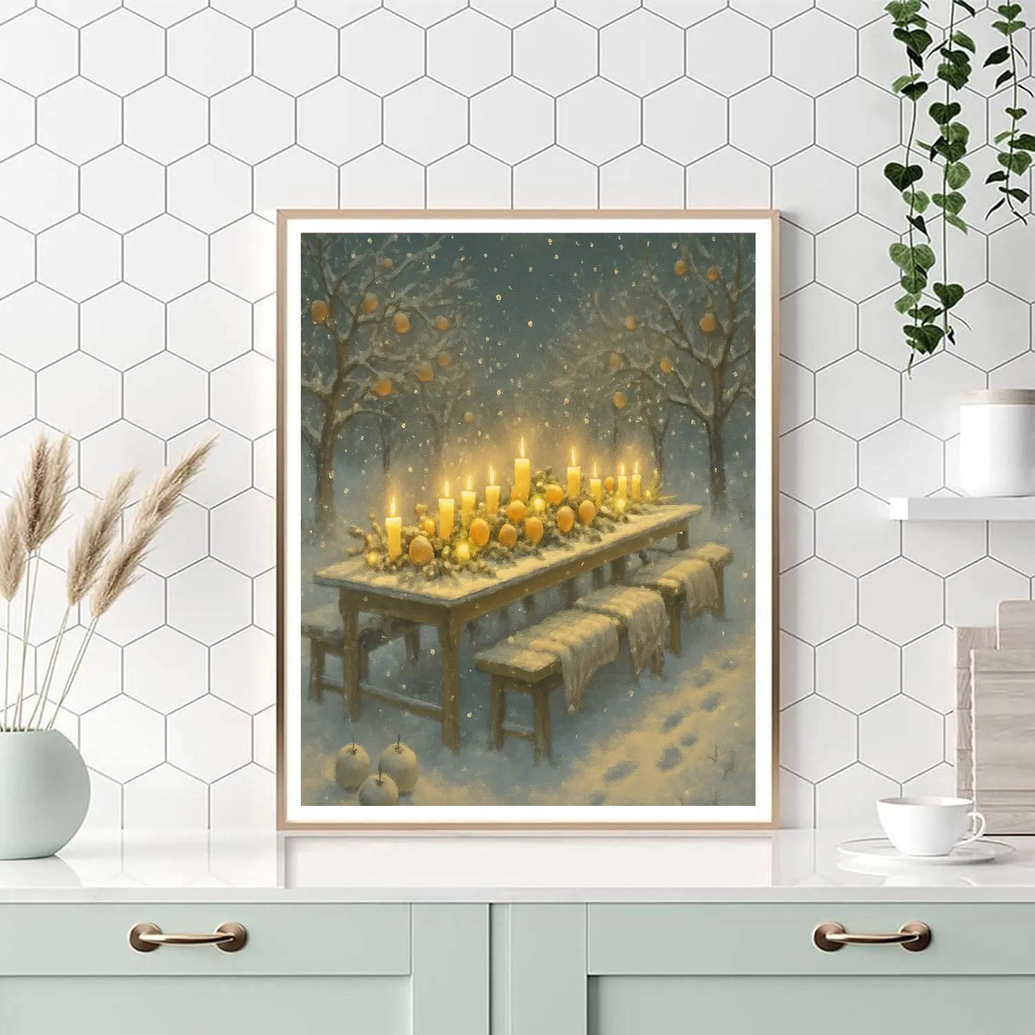 Starlit Orchard Feast painting number kit