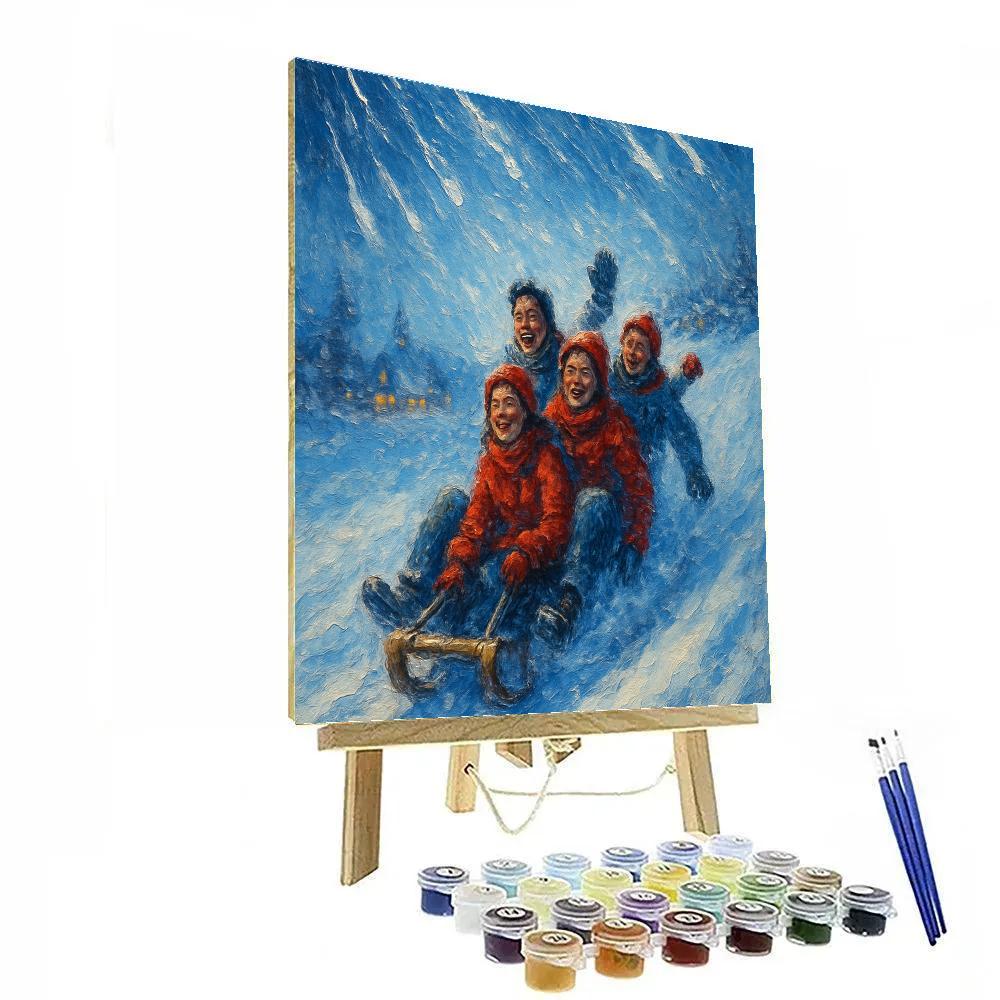 Skylight Sled Run DIY paint by numbers