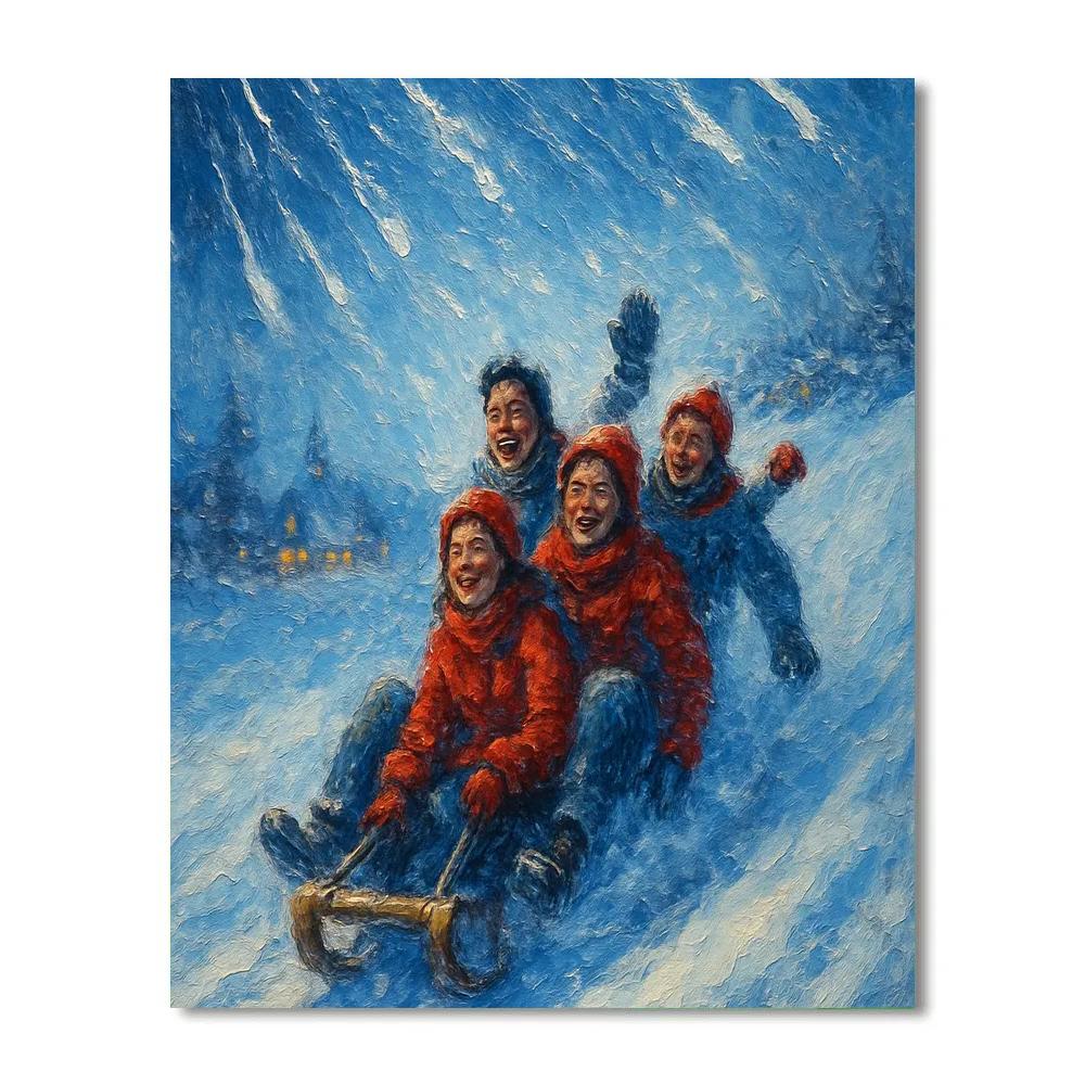 Skylight Sled Run DIY paint by numbers