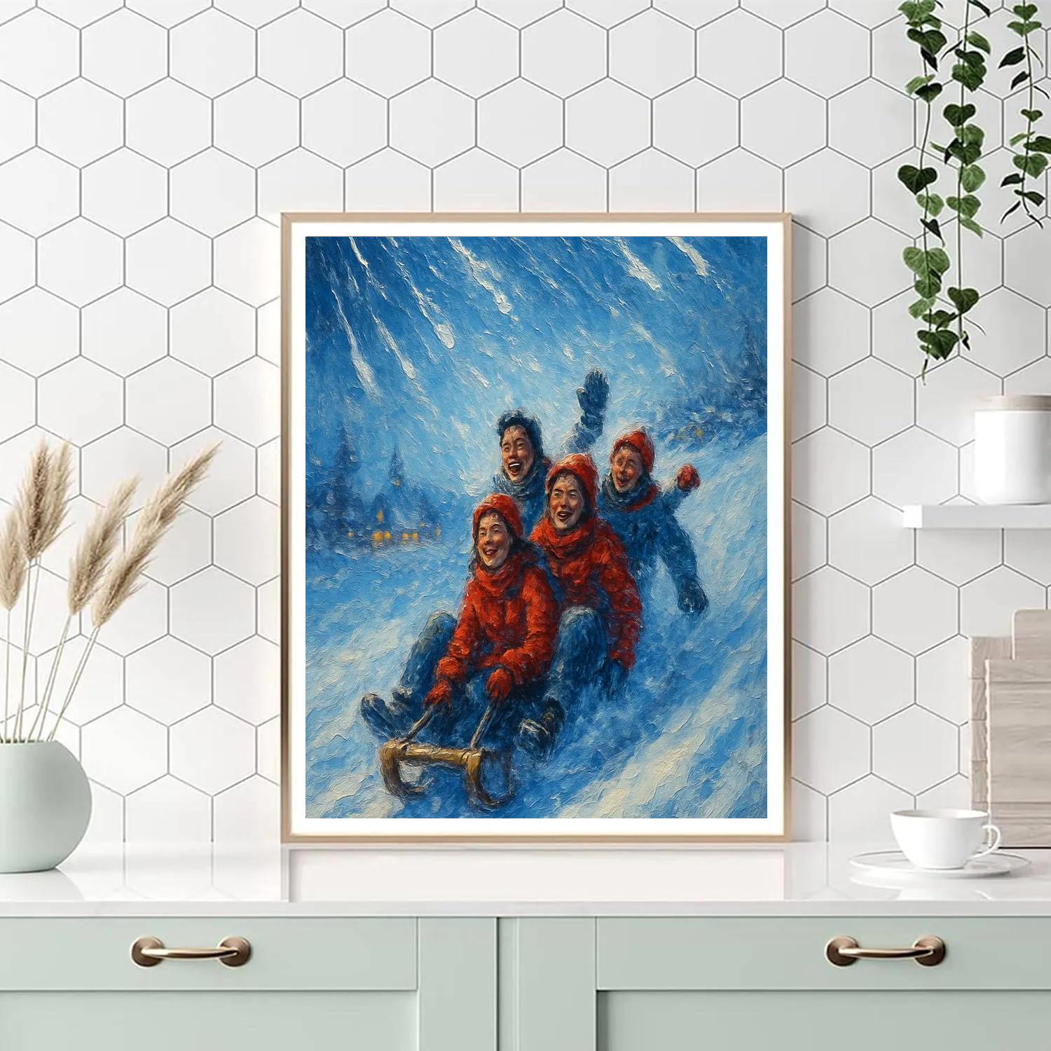 Skylight Sled Run DIY paint by numbers