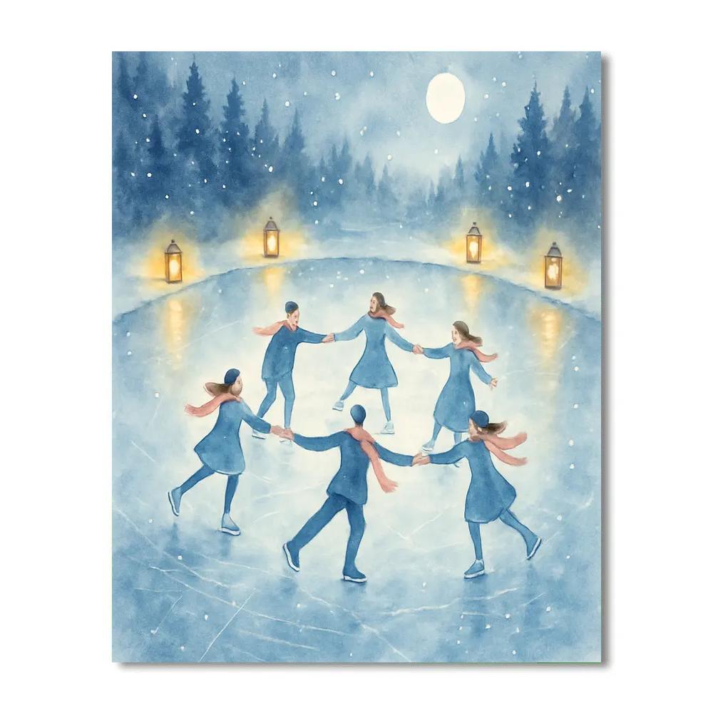 Crystal Lake Carol Skaters Paint by numbers kits