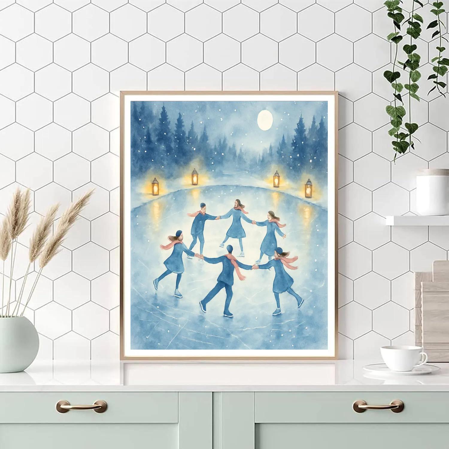 Crystal Lake Carol Skaters Paint by numbers kits
