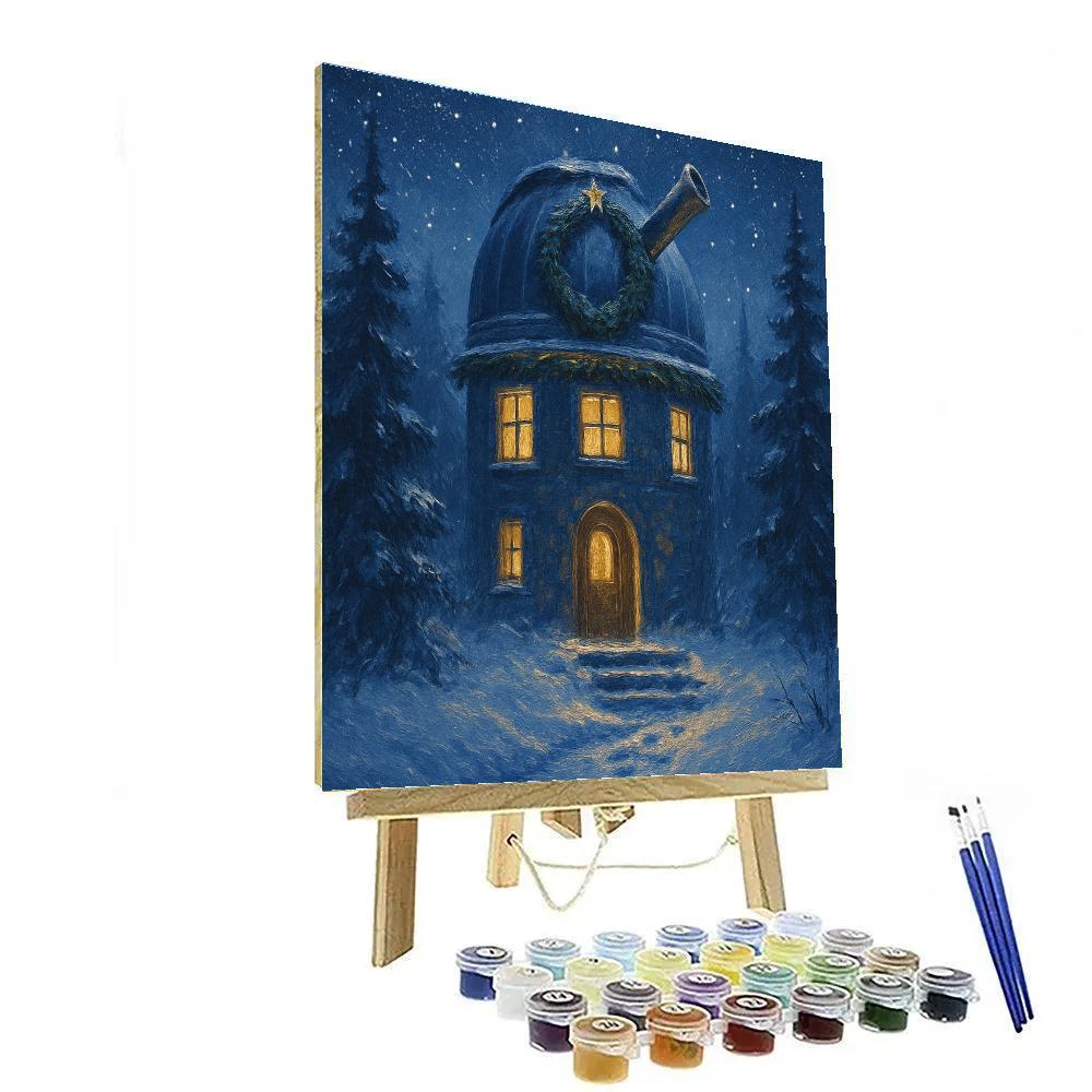 Evergreen Observatory Night painting number kit