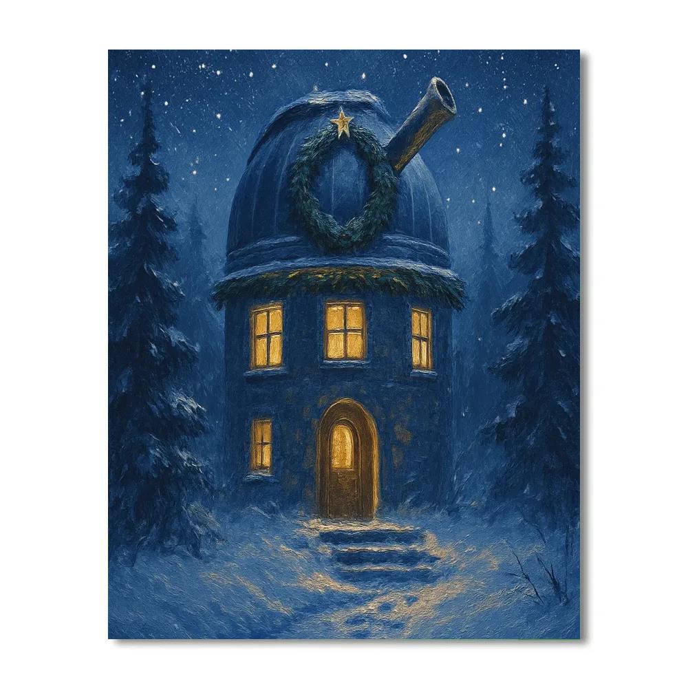 Evergreen Observatory Night painting number kit