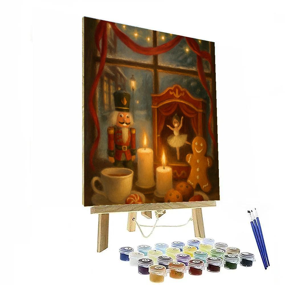 Nutcracker Teahouse Glow painting number kit