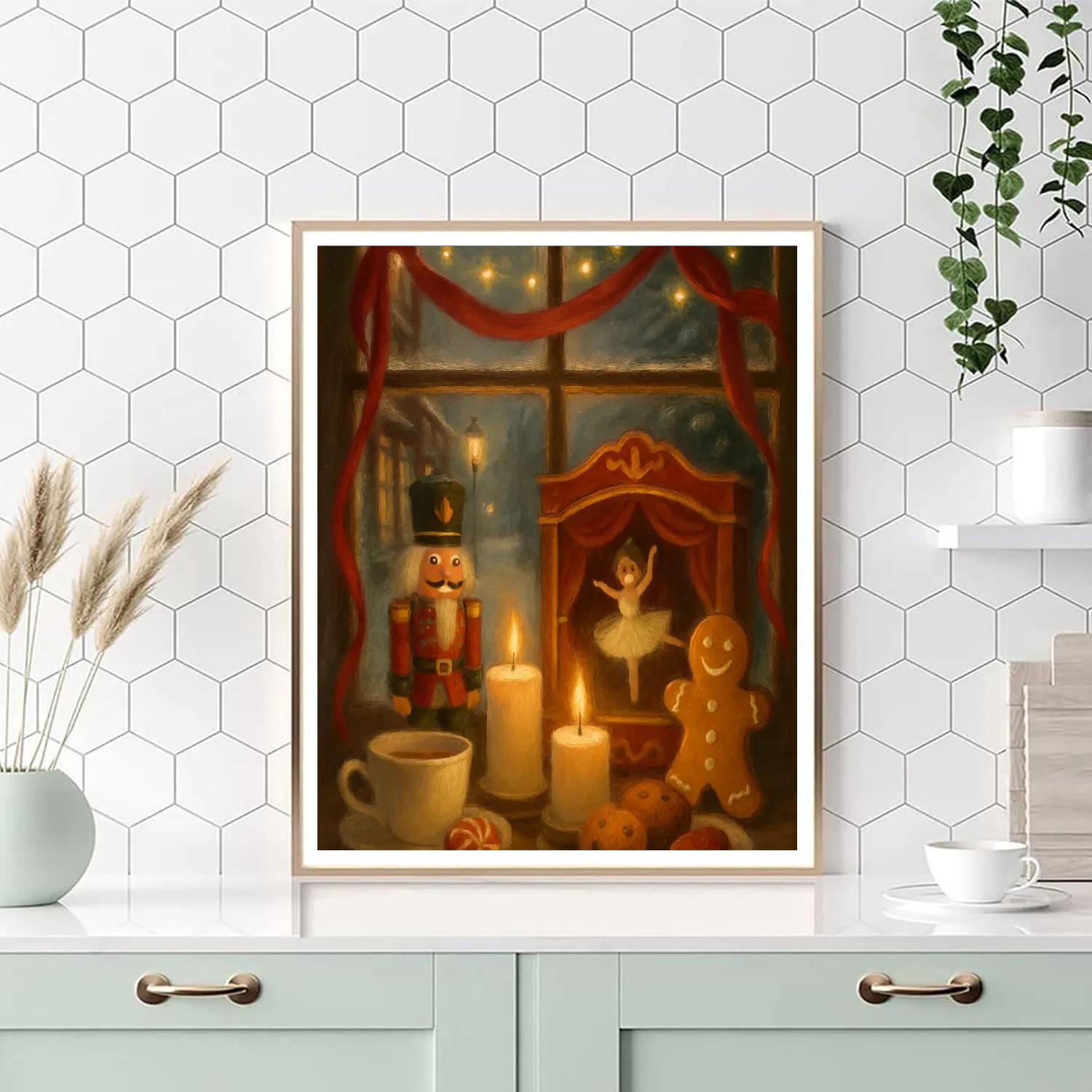 Nutcracker Teahouse Glow painting number kit