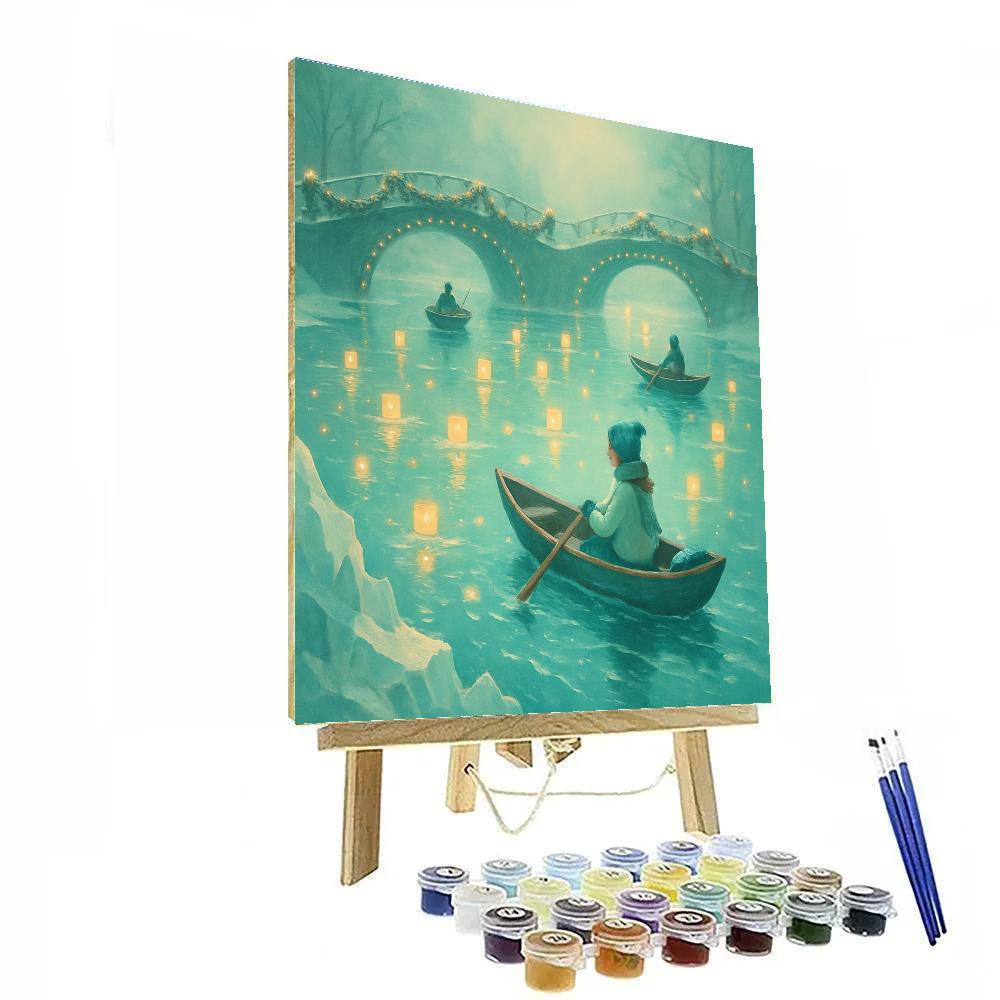 Snow Lantern Riverboats Numbered painting kits