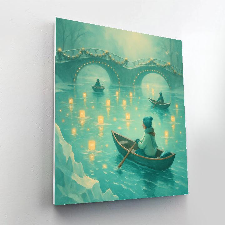 Snow Lantern Riverboats Numbered painting kits