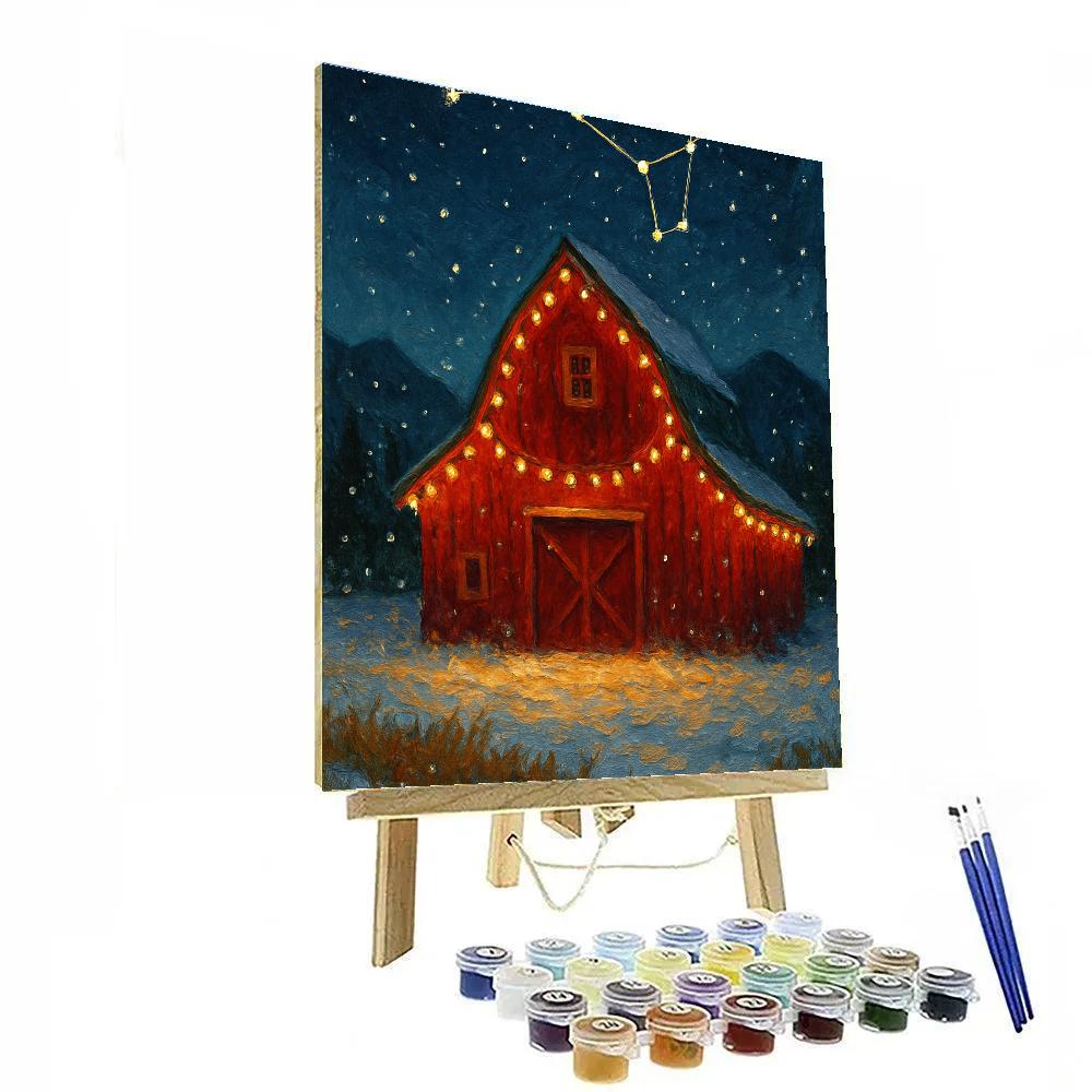 Mountain Constellation Barn Paint by numbers kits