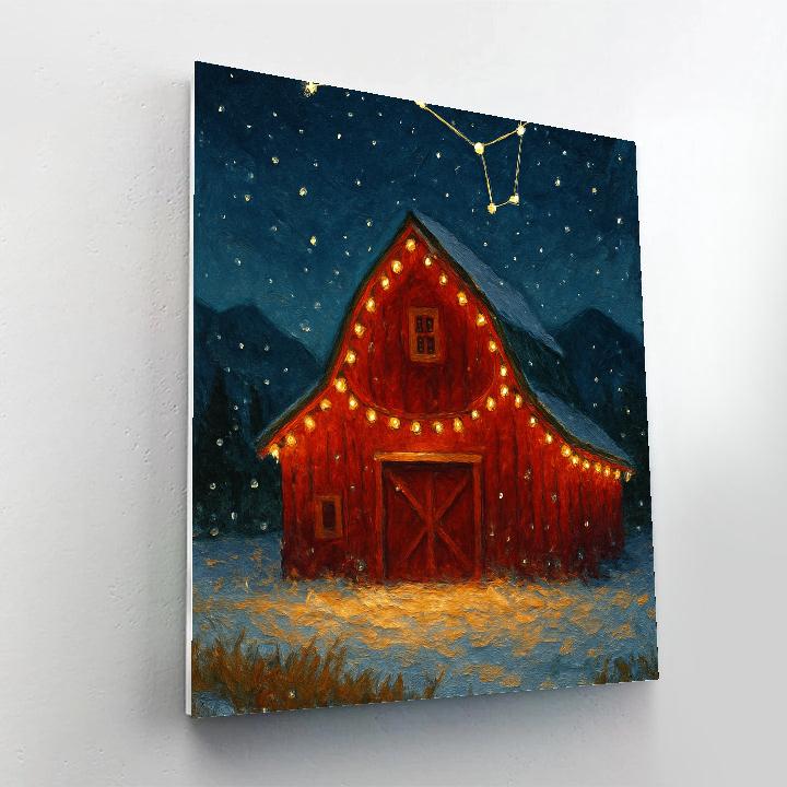 Mountain Constellation Barn Paint by numbers kits