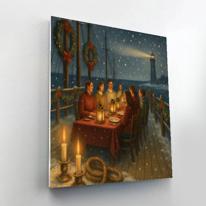 Harbor Pines Winter Feast DIY paint by numbers