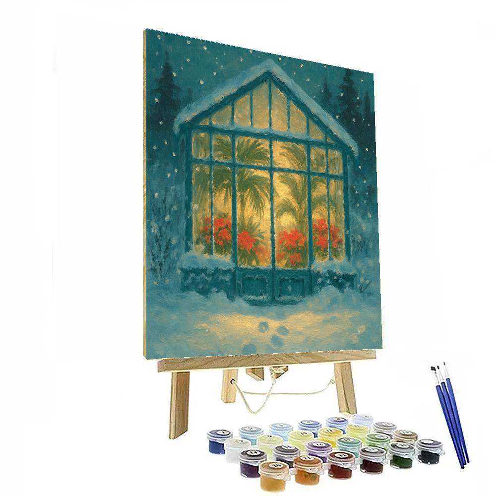 Snowbound Greenhouse Glow Paint by numbers kits