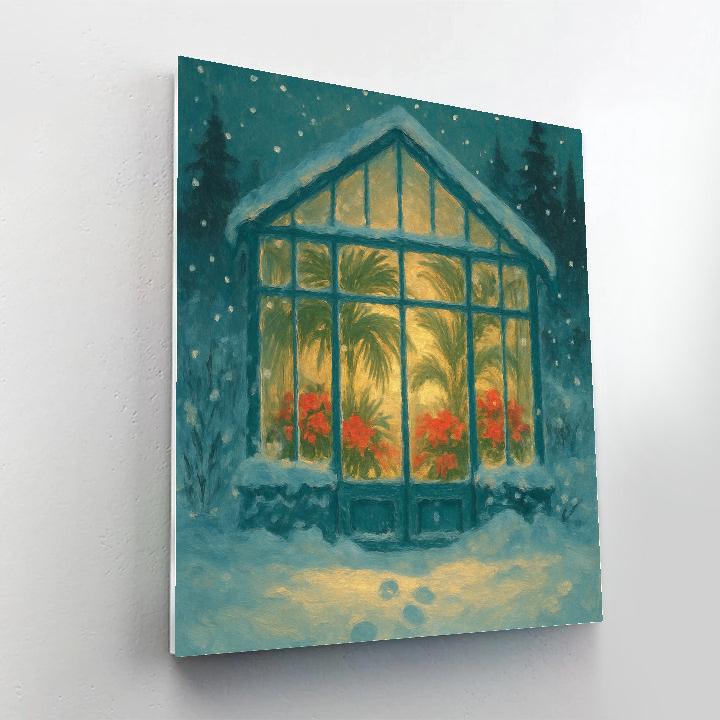 Snowbound Greenhouse Glow Paint by numbers kits
