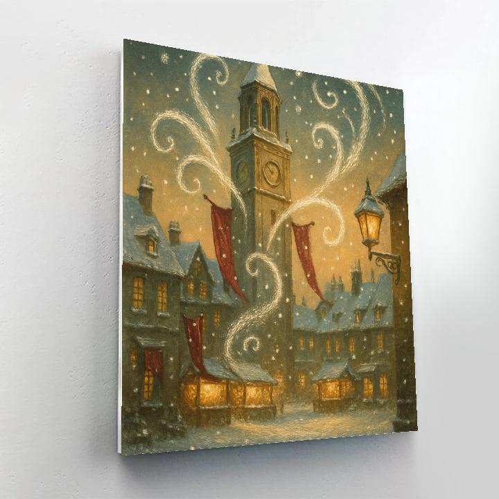 Bell Tower Snowdrift Waltz paint by numbers