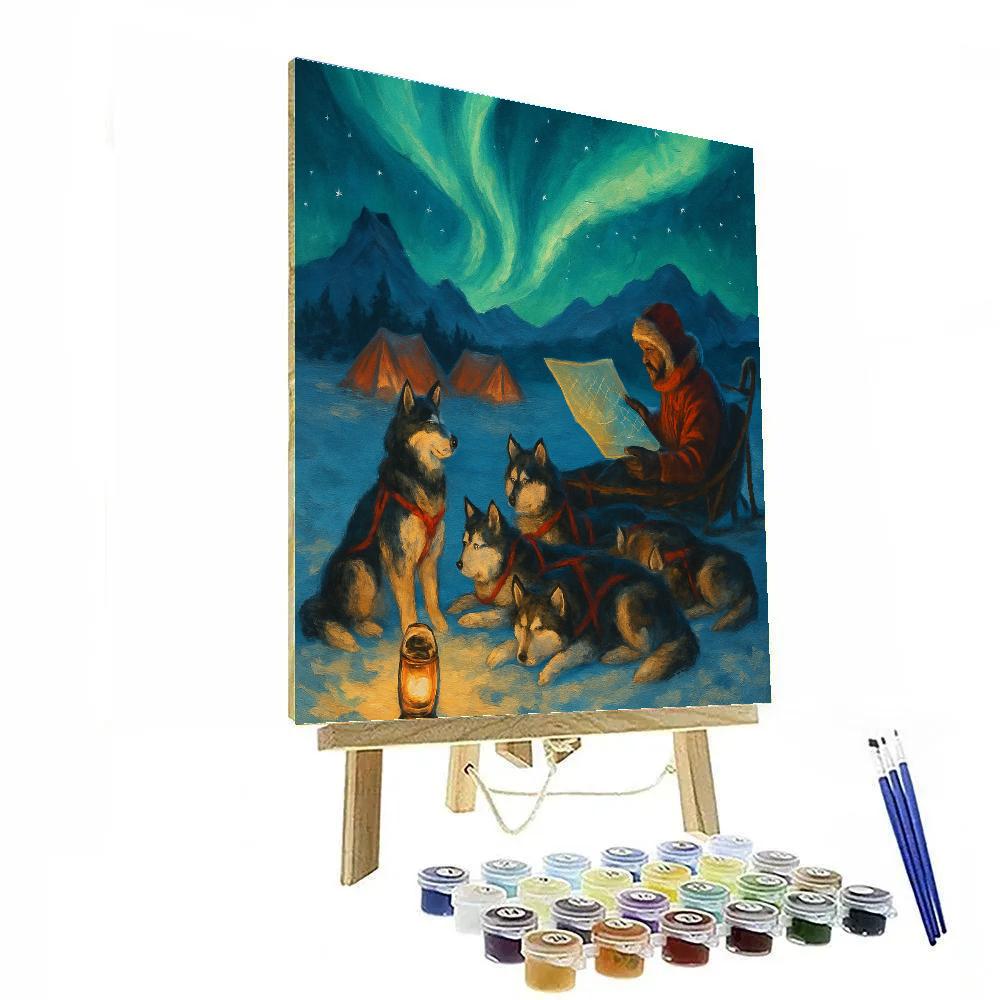 Stargazer Sled Dogs Number painting