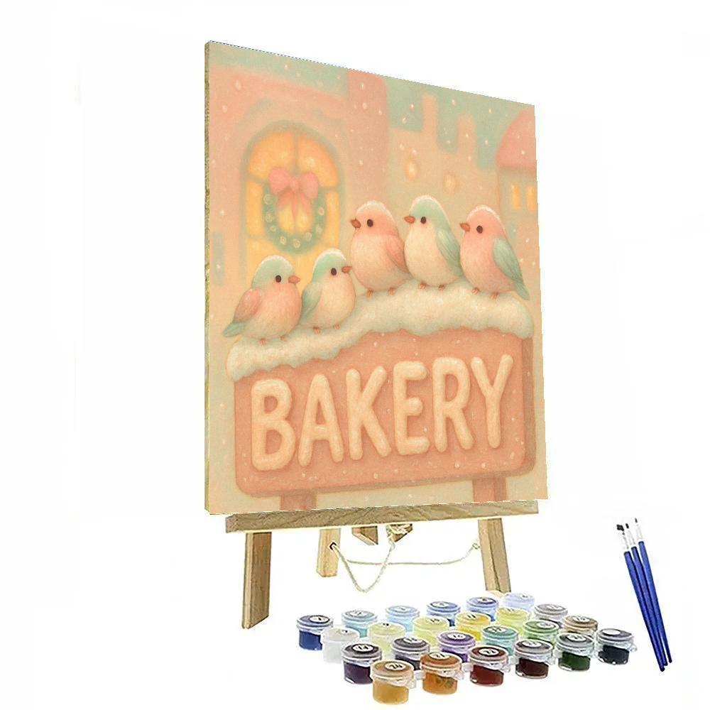 Snow Finch Bakery Line Number painting