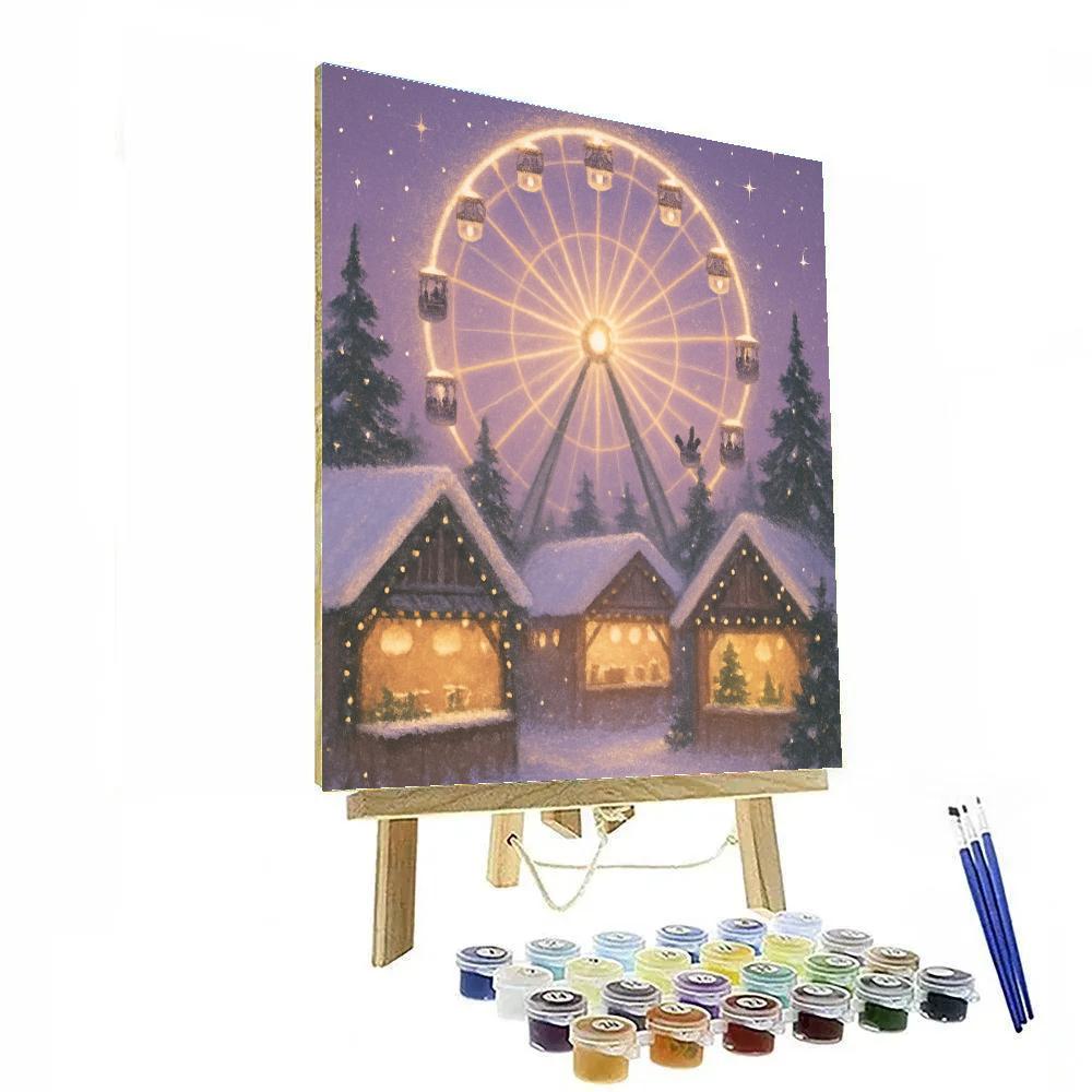 Winter Fair Lantern Wheel paint by number