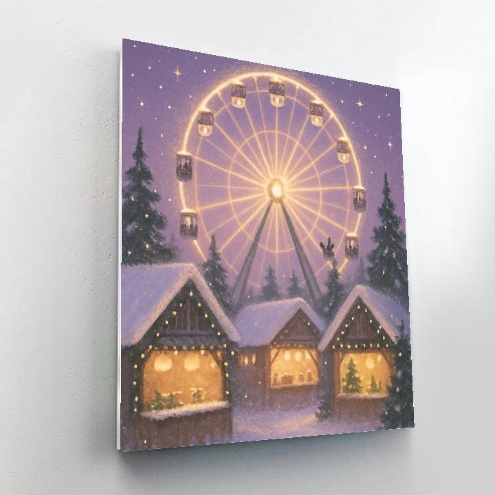 Winter Fair Lantern Wheel paint by number