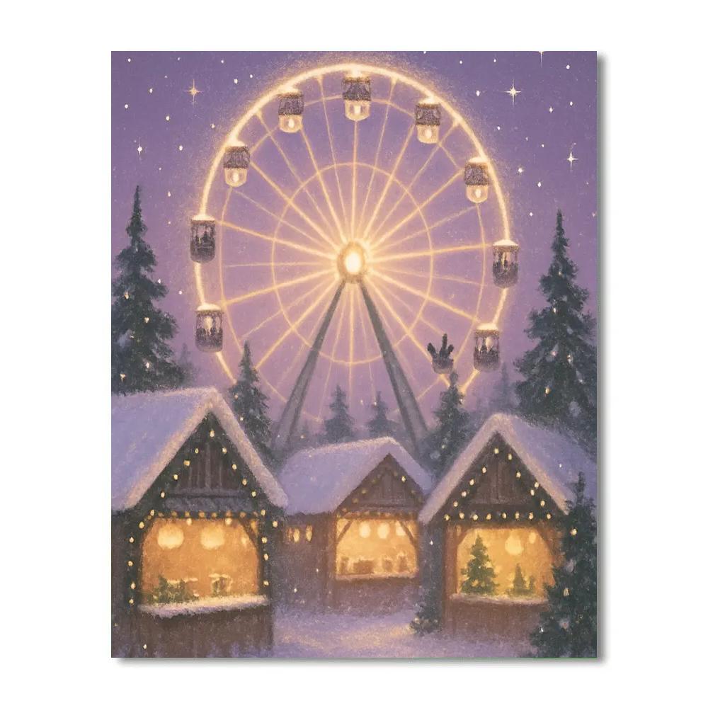 Winter Fair Lantern Wheel paint by number