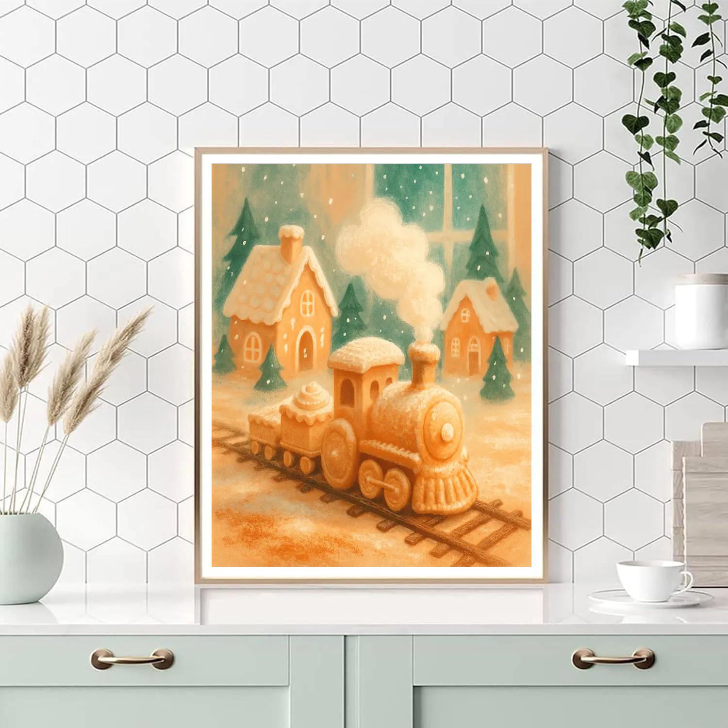 Snowflake Bakery Express Painting by numbers kit