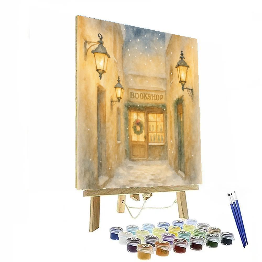 Frosted Lantern Library Lane Paint by numbers art