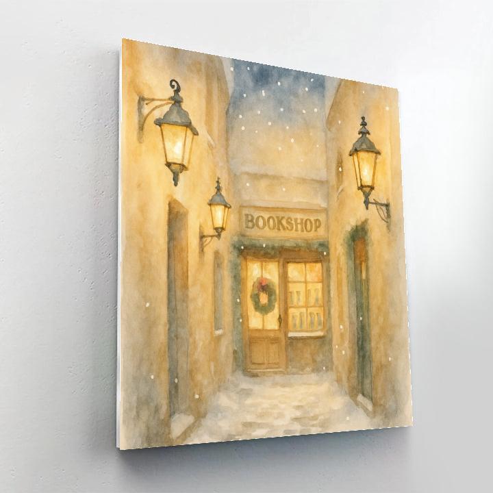 Frosted Lantern Library Lane Paint by numbers art