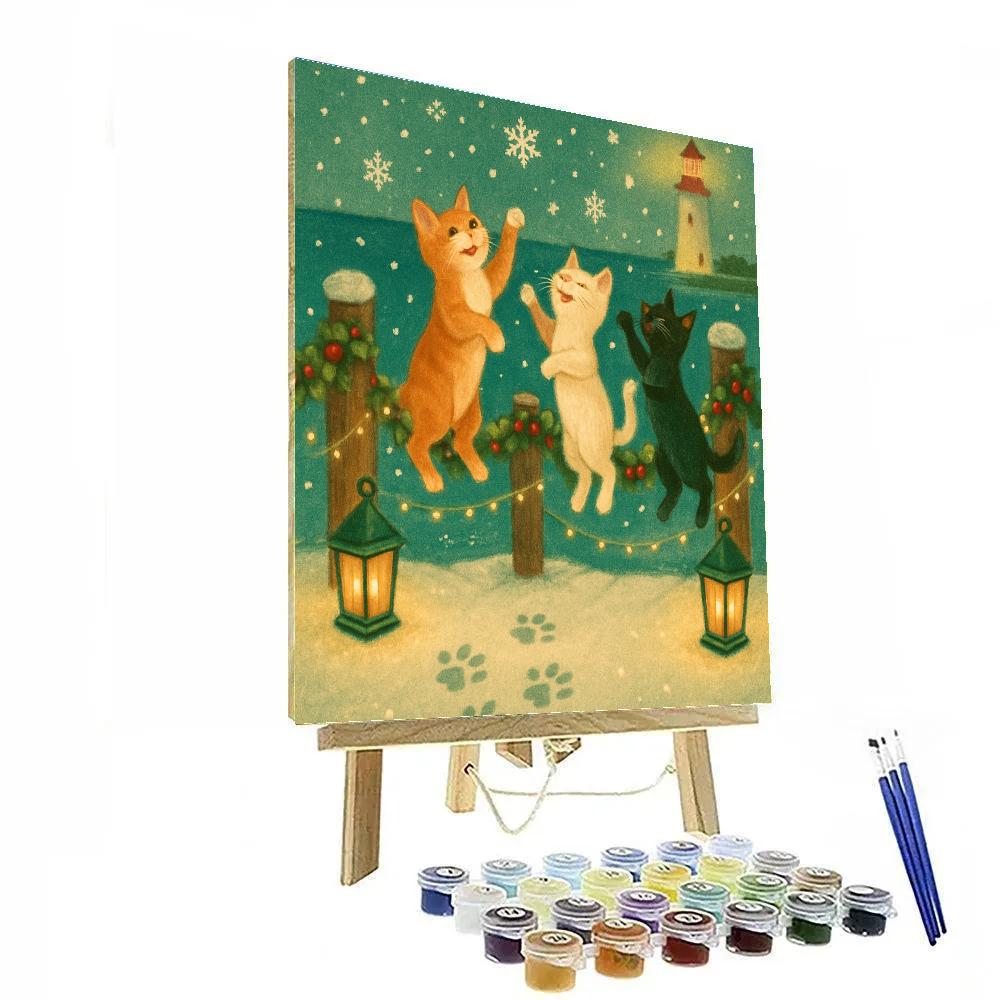 Holly Harbor Snowcats paint by number