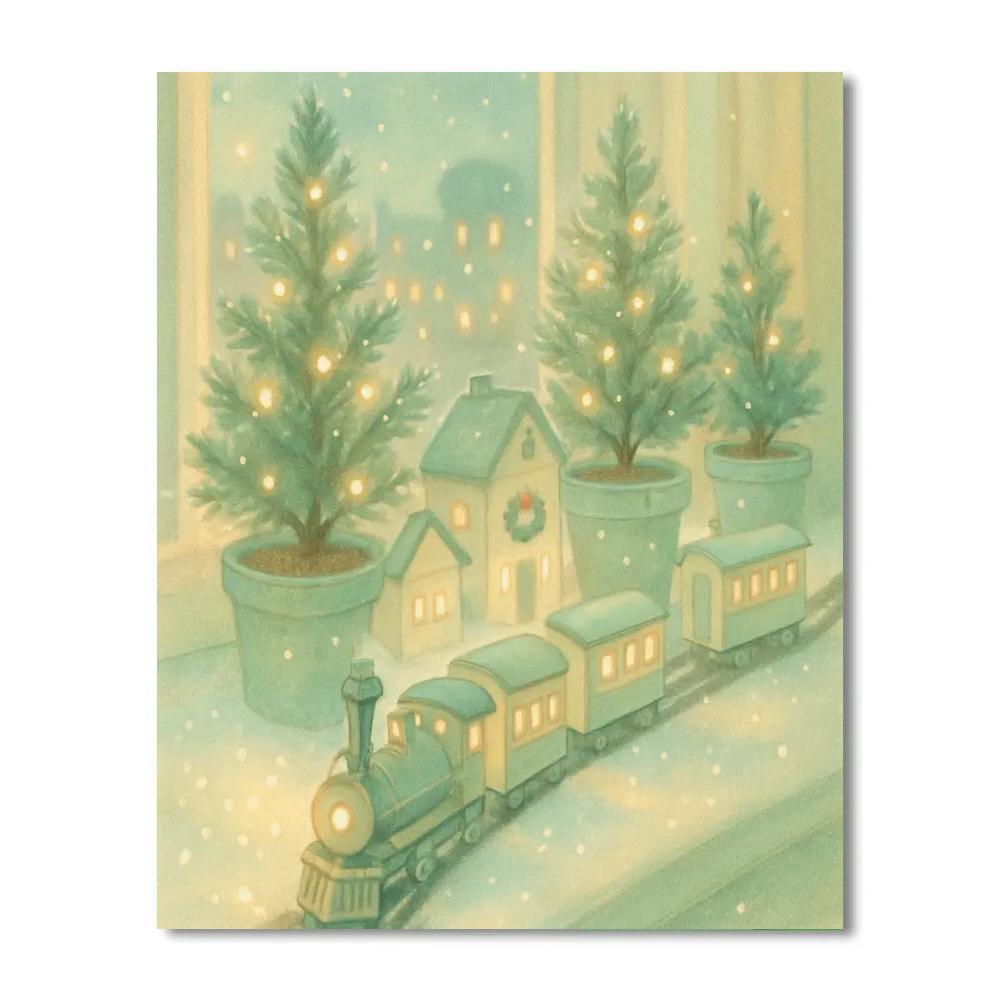 Winter Garden Trainset Numbered painting kits
