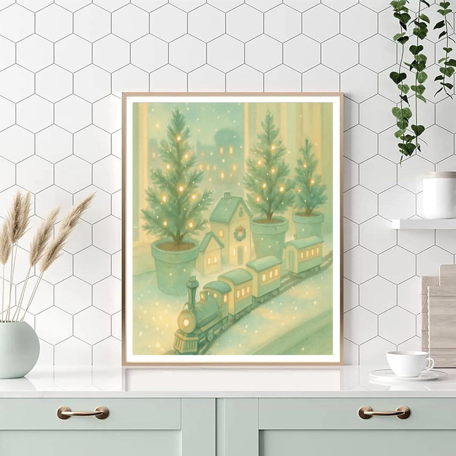 Winter Garden Trainset Numbered painting kits