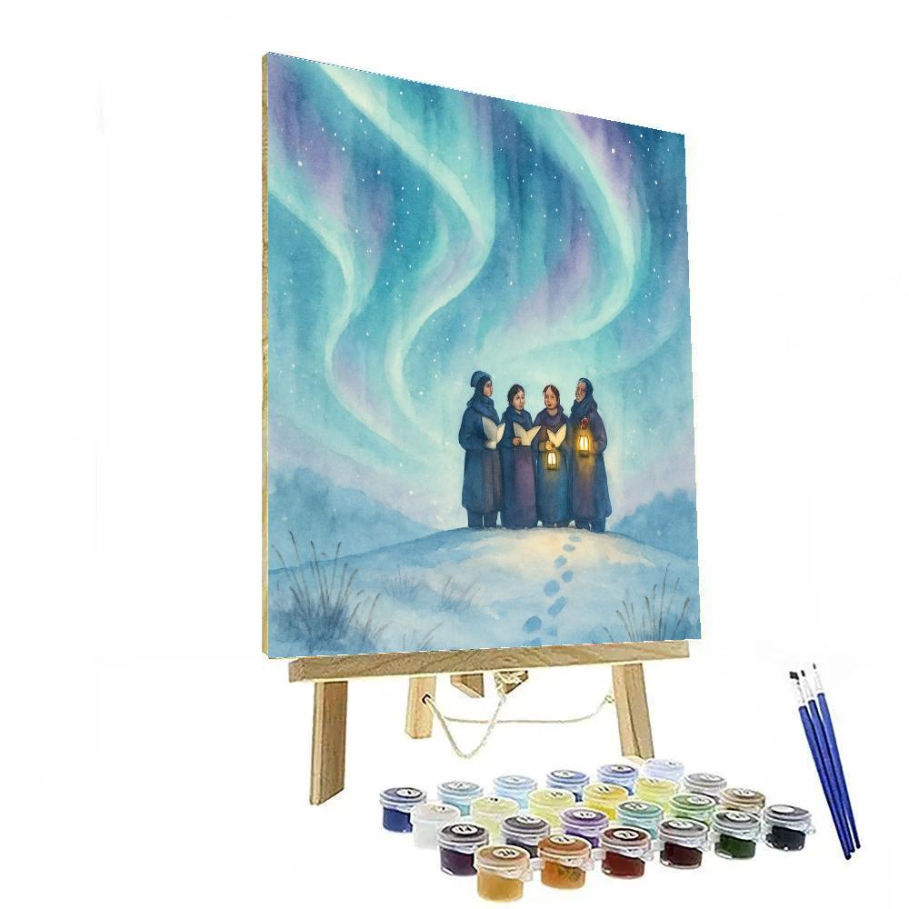 Polar Aurora Choir Number painting