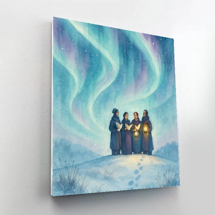 Polar Aurora Choir Number painting
