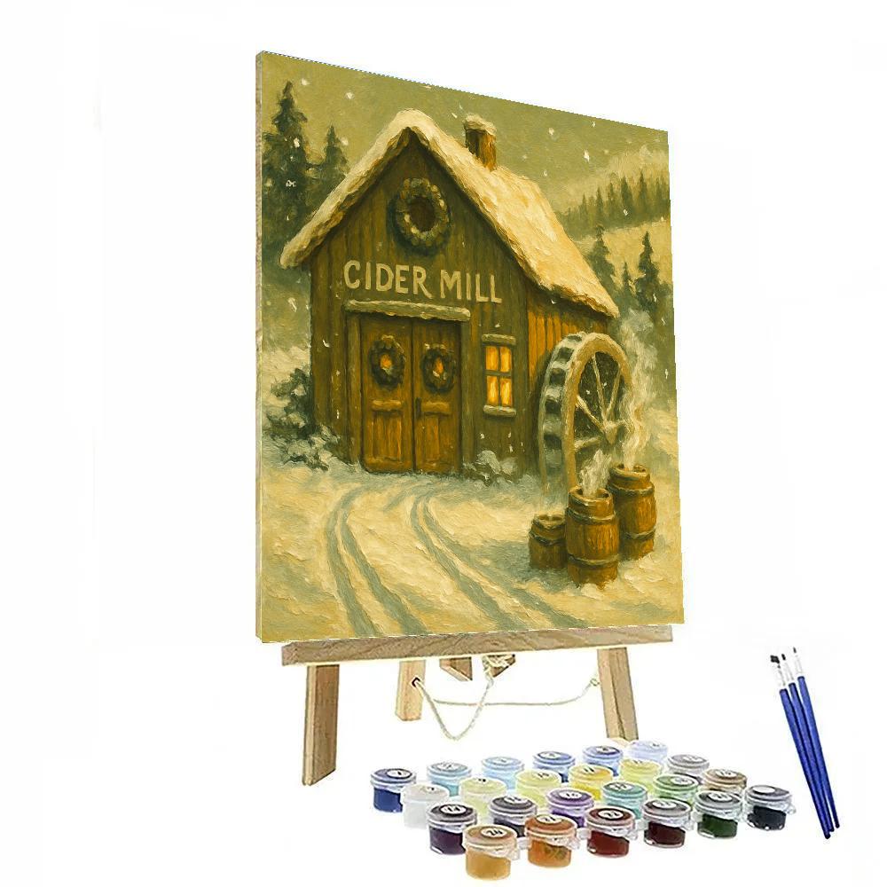 Cider Mill Snowfall Paint by numbers kits