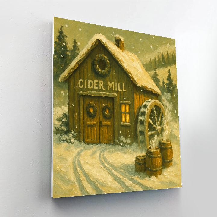 Cider Mill Snowfall Paint by numbers kits