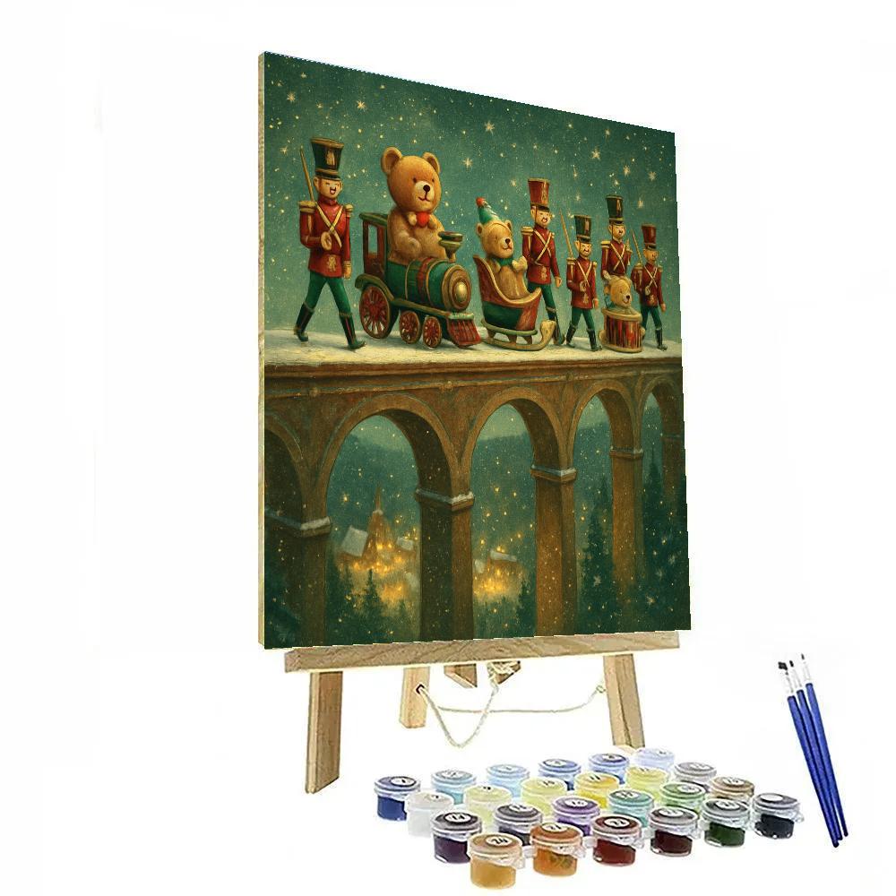 Snowy Viaduct Toy Parade Numbered painting kits