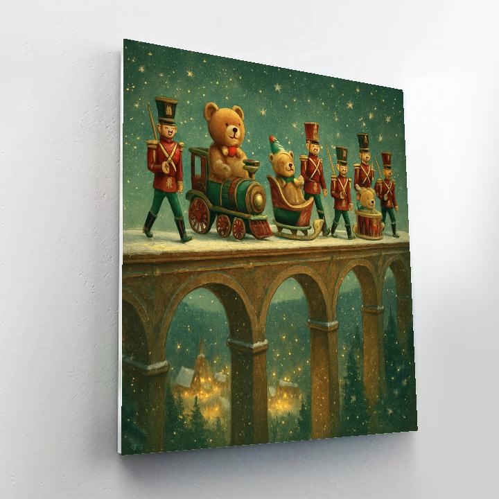 Snowy Viaduct Toy Parade Numbered painting kits