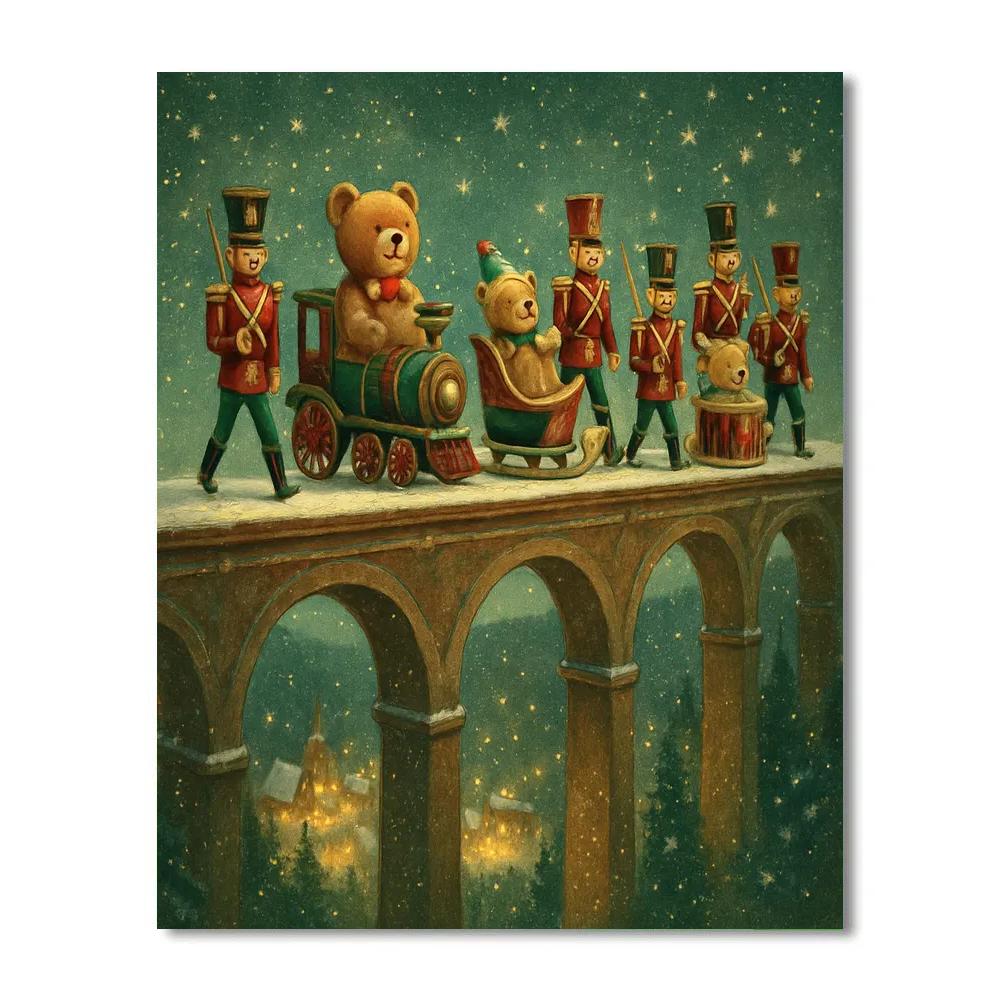 Snowy Viaduct Toy Parade Numbered painting kits