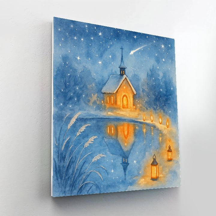 Frost Choir River Chapel paint by numbers