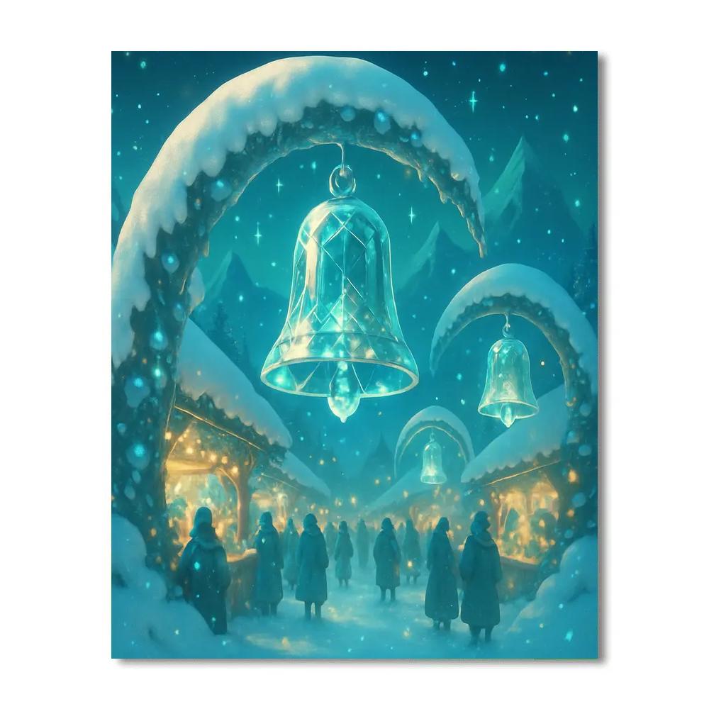 Glacier Bells Night Market Number painting