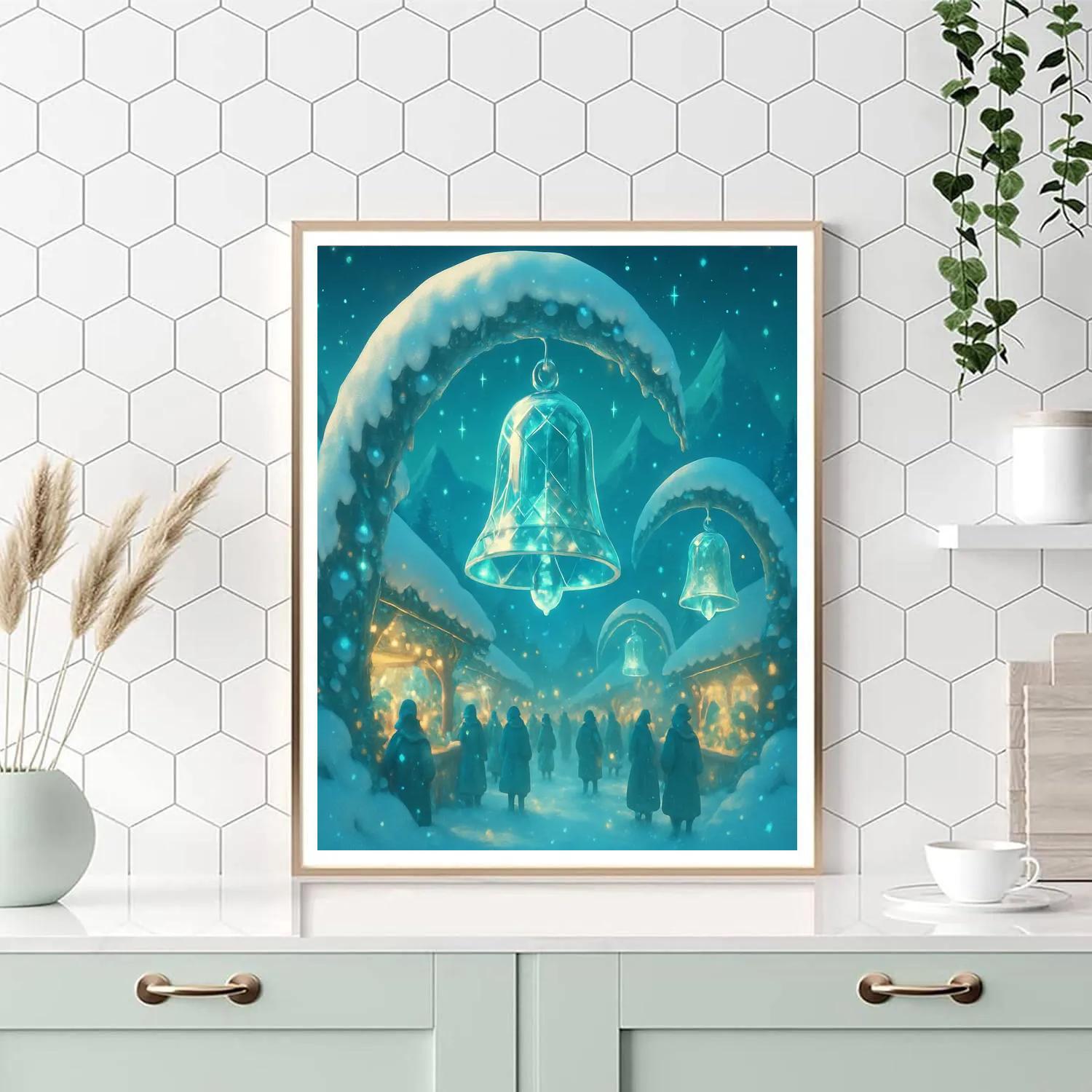 Glacier Bells Night Market Number painting