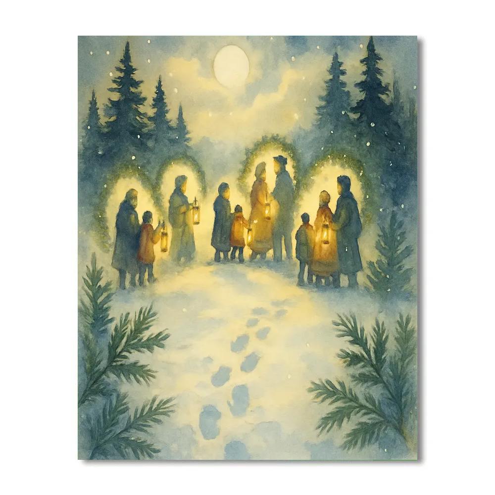 Pine Ridge Carol Lanterns Paint by numbers kits