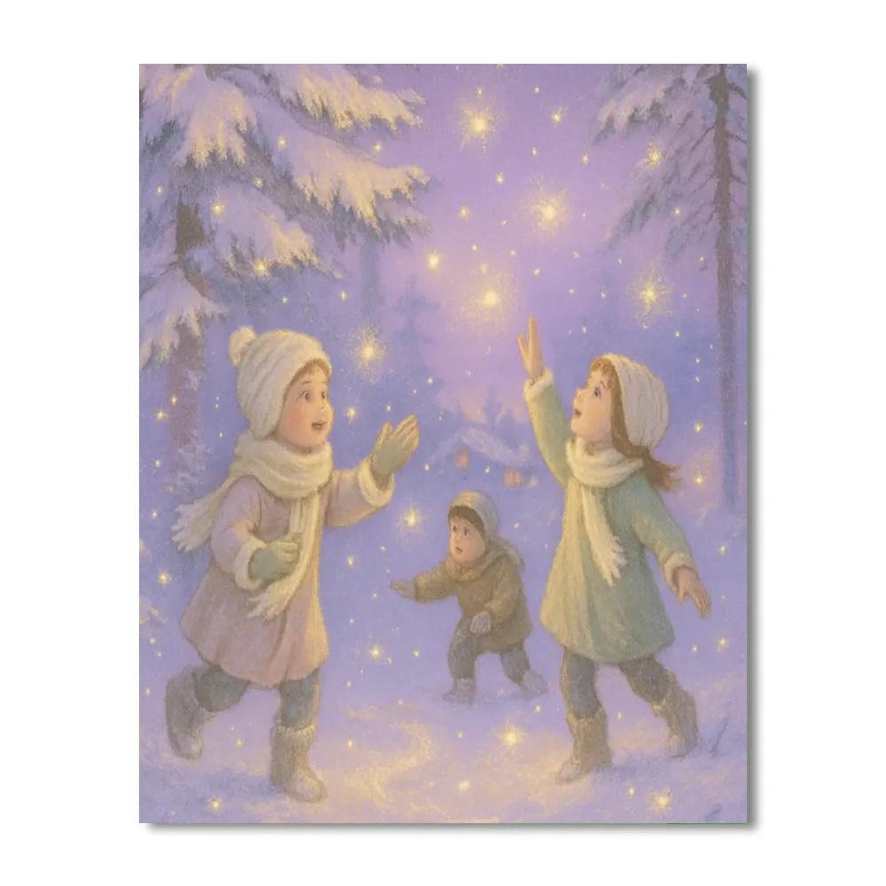 Grove Of Winter Fireflies paint by numbers