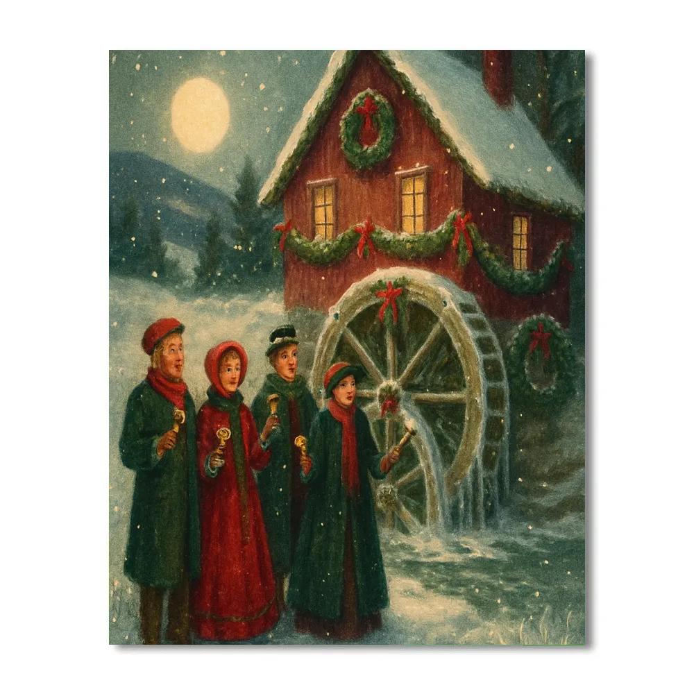 Bell Choir At The Mill Painting by numbers kit