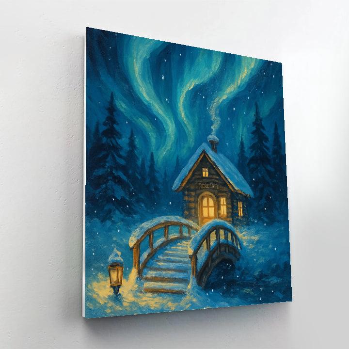 Aurora Pine Library Bridge Numbered painting kits