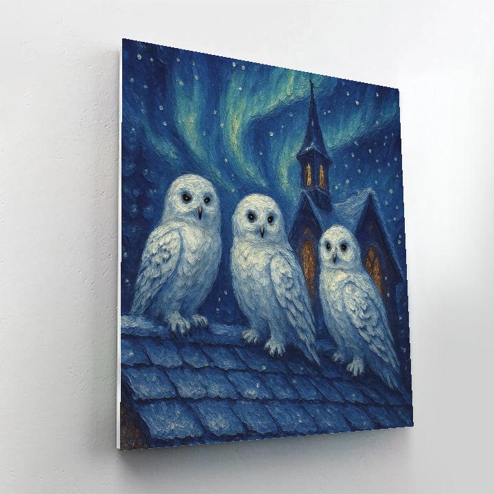Snowbound Choir Of Owls DIY paint by numbers